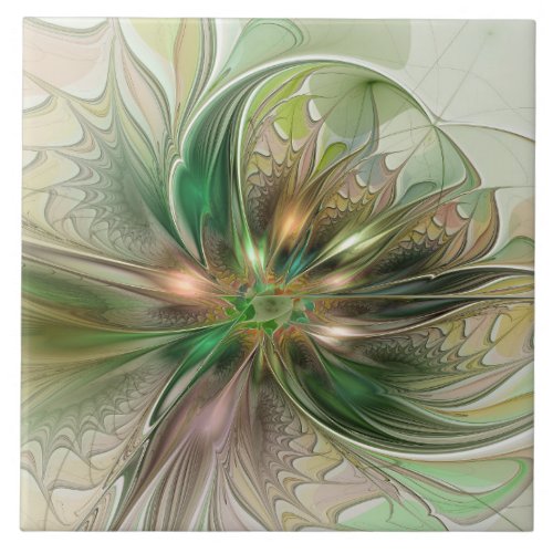 Colorful Fantasy Modern Abstract Fractal Ceramic Tile