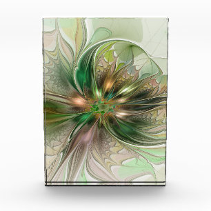 Colorful Fantasy Modern Abstract Fractal Flower Acrylic Award
