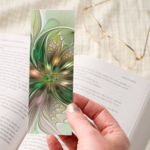 Colorful Fantasy Modern Abstract Fractal Flower Bookmarks