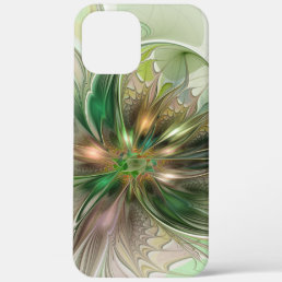 Colorful Fantasy Modern Abstract Fractal Flower iPhone 12 Pro Max Case