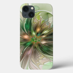 Colorful Fantasy Modern Abstract Fractal Flower iPhone 13 Case
