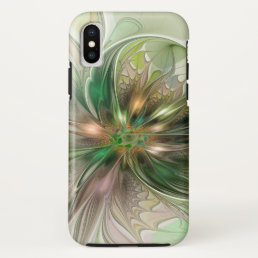 Colorful Fantasy Modern Abstract Fractal Flower iPhone X Case