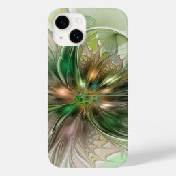 Colorful Fantasy Modern Abstract Fractal Flower Case-Mate iPhone 14 Case