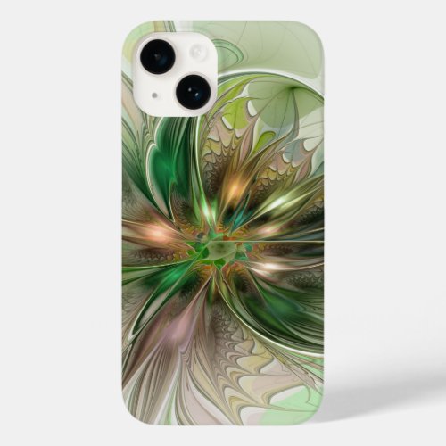 Colorful Fantasy Modern Abstract Fractal Flower Case_Mate iPhone 14 Case