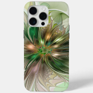 Colorful Fantasy Modern Abstract Fractal Flower iPhone 15 Pro Max Case