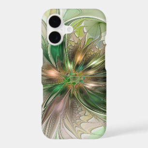 Colorful Fantasy Modern Abstract Fractal Flower iPhone 17 Case
