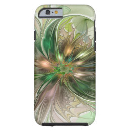 Colorful Fantasy Modern Abstract Fractal Flower Tough iPhone 6 Case