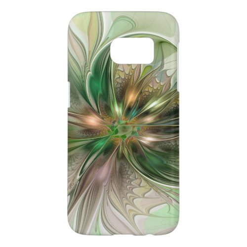Colorful Fantasy Modern Abstract Fractal Flower Samsung Galaxy S7 Case