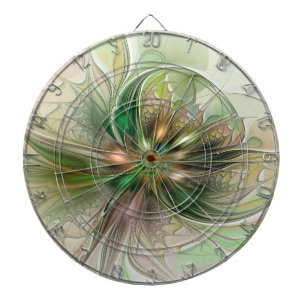 Colorful Fantasy Modern Abstract Fractal Flower Dart Board