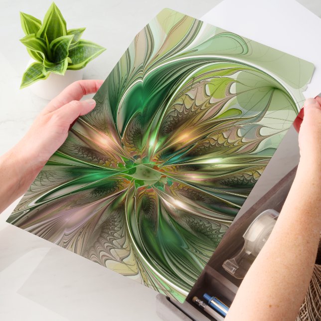 Colorful Fantasy Modern Abstract Fractal Flower Envelope Mailers (Desk)