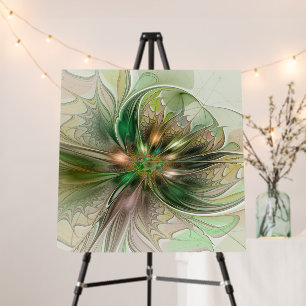 Colorful Fantasy Modern Abstract Fractal Flower Foam Board