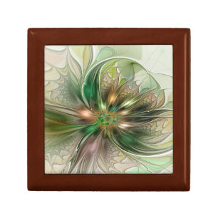 Colorful Fantasy Modern Abstract Fractal Flower Gift Box