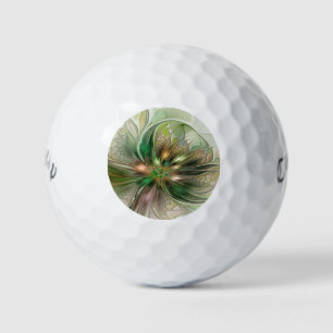 Colorful Fantasy Modern Abstract Fractal Flower Golf Balls