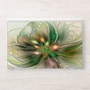 Colorful Fantasy Modern Abstract Fractal Flower HP Laptop Skin
