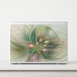 Colorful Fantasy Modern Abstract Fractal Flower HP Laptop Skin