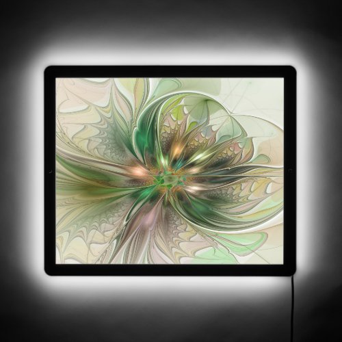 Colorful Fantasy Modern Abstract Fractal Flower LED Sign