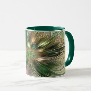 Colorful Fantasy Modern Abstract Fractal Flower Mug