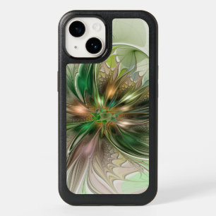 Colorful Fantasy Modern Abstract Fractal Flower OtterBox iPhone 14 Case