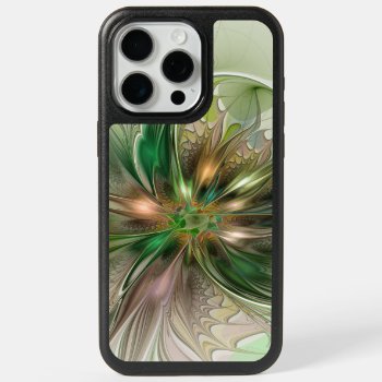 Colorful Fantasy Modern Abstract Fractal Flower Iphone 15 Pro Max Case by GabiwArt at Zazzle