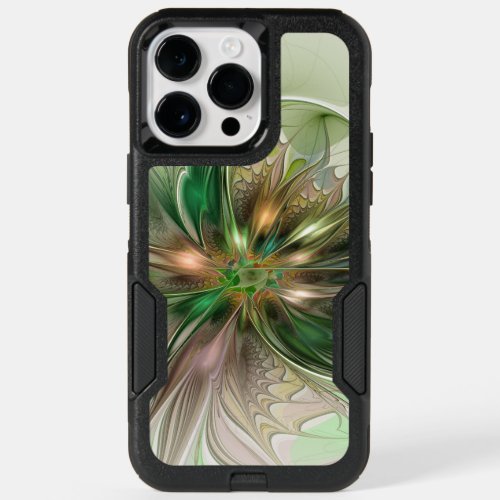 Colorful Fantasy Modern Abstract Fractal Flower OtterBox iPhone 14 Pro Max Case