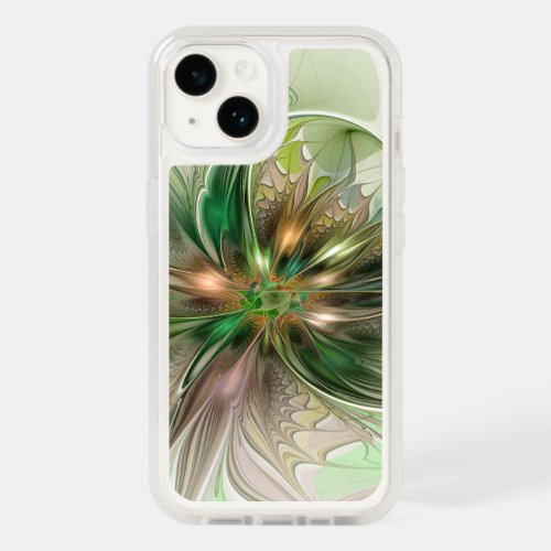 Colorful Fantasy Modern Abstract Fractal Flower OtterBox iPhone 14 Case