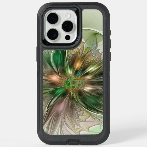 Colorful Fantasy Modern Abstract Fractal Flower iPhone 15 Pro Max Case