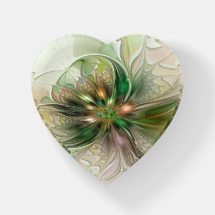 Colorful Fantasy Modern Abstract Fractal Flower Paperweight