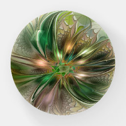Colorful Fantasy Modern Abstract Fractal Flower Paperweight