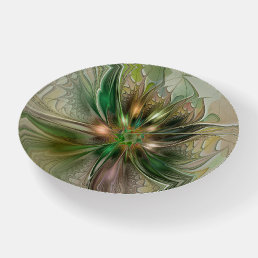 Colorful Fantasy Modern Abstract Fractal Flower Paperweight