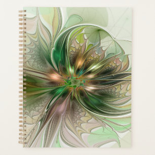 Colorful Fantasy Modern Abstract Fractal Flower Planner