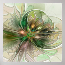 Colorful Fantasy Modern Abstract Fractal Flower