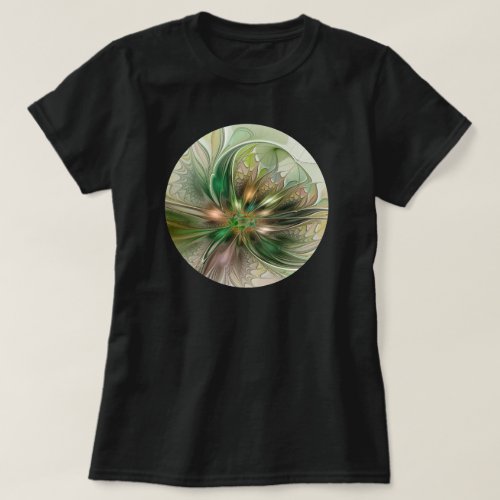 Colorful Fantasy Modern Abstract Fractal Flower T_Shirt
