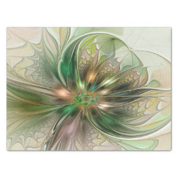 Colorful Fantasy Modern Abstract Fractal Flower Tissue Paper
