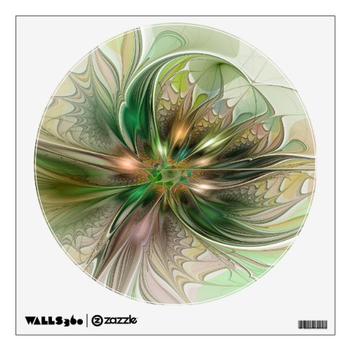 Colorful Fantasy Modern Abstract Fractal Flower Wall Decal