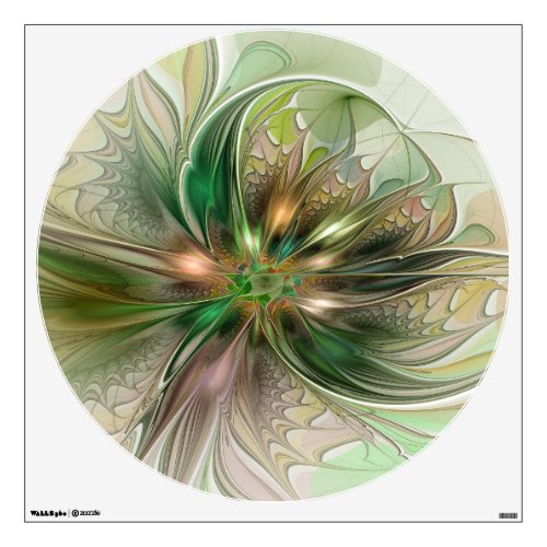 Colorful Fantasy Modern Abstract Fractal Flower Wall Decal