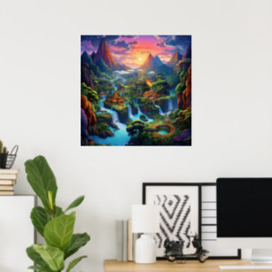 Carry On - original oil painting landscape stream waterfalls woods nature  forest flowers trees rocks water canvas paintings home living decor wall art