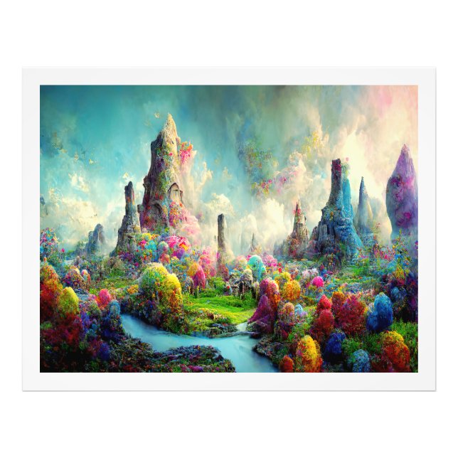 Colorful Fantasy Nature Landscape Photo Print (Front)