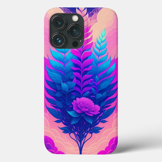 Colorful Fantasy Rose Case-Mate iPhone Case (Back)