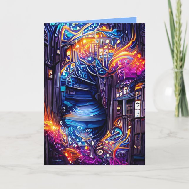 Colorful Fantasy Stairway Card (Front)