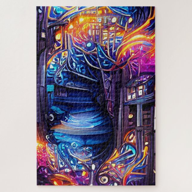 Colorful Fantasy Stairway Jigsaw Puzzle (Vertical)