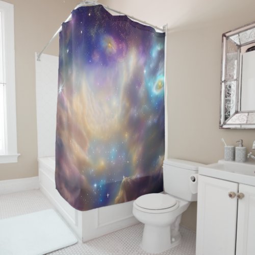 Colorful fantasy Universe Shower Curtain