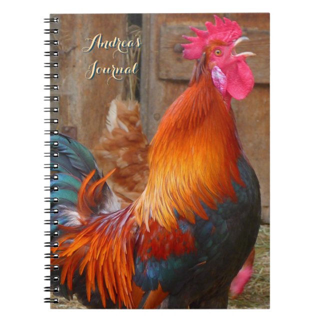 Colorful Farm Rooster Personal Journal (Front)