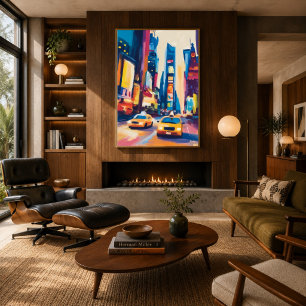 Colorful Fauvist New York Skyline Wall Art