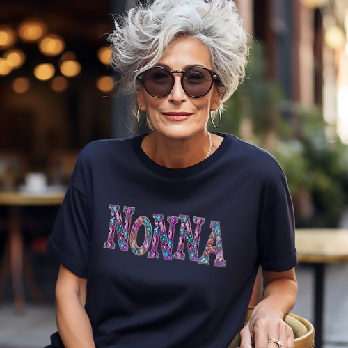 Colorful Faux Gems Jewels Nonna Italian Grandma T_Shirt