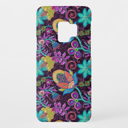 Colorful Faux Glass Beads Flowers Pattern Case-Mate Samsung Galaxy S9 Case