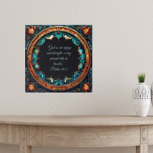 Colorful Faux Glass Customizable Bible Verses Poster