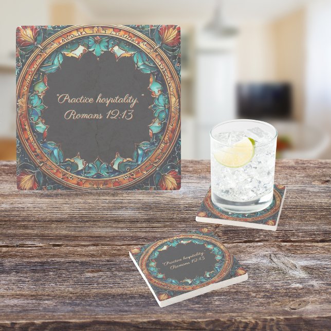 Colorful Faux Glass Customizable  Stone Coaster (Creator Uploaded)