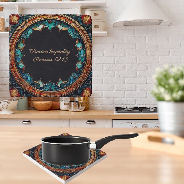 Colorful Faux Glass Customizable  Trivet (Creator Uploaded)