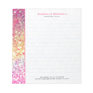 Colorful Faux Glitter And Sparkles 2 Notepad