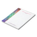 Colorful Faux Glitter And Sparkles Notepad | Zazzle